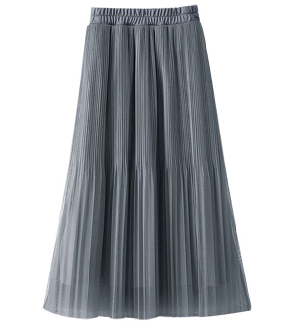 BELLUNA（ベルーナ）の「チュール素材プリーツスカート（ロングスカート）」｜詳細画像