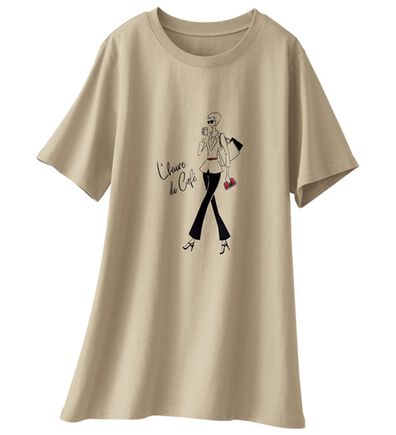 BELLUNA（ベルーナ）の「ひんやリッチコットン大人のおしゃれプリントチュニック（チュニック）」