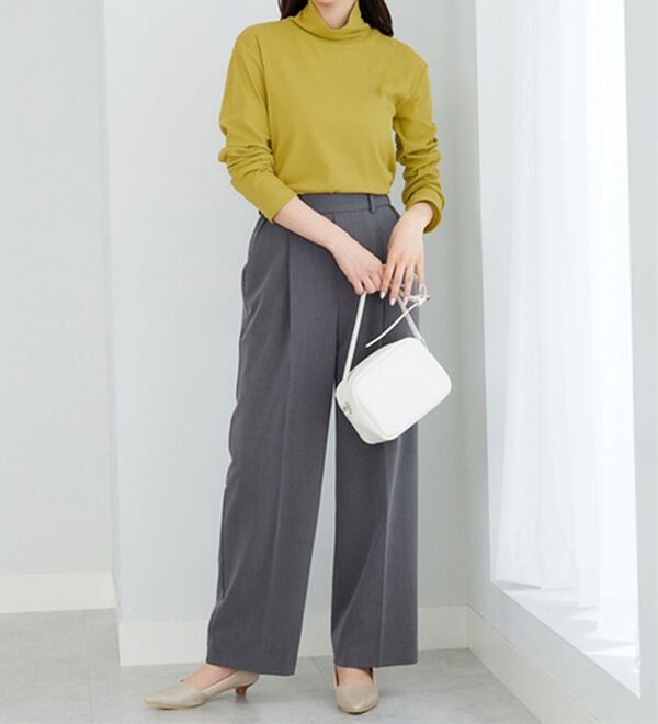 BELLUNA（ベルーナ）の「素肌想いの綿１００％シアープルオーバー（カットソー）」｜詳細画像