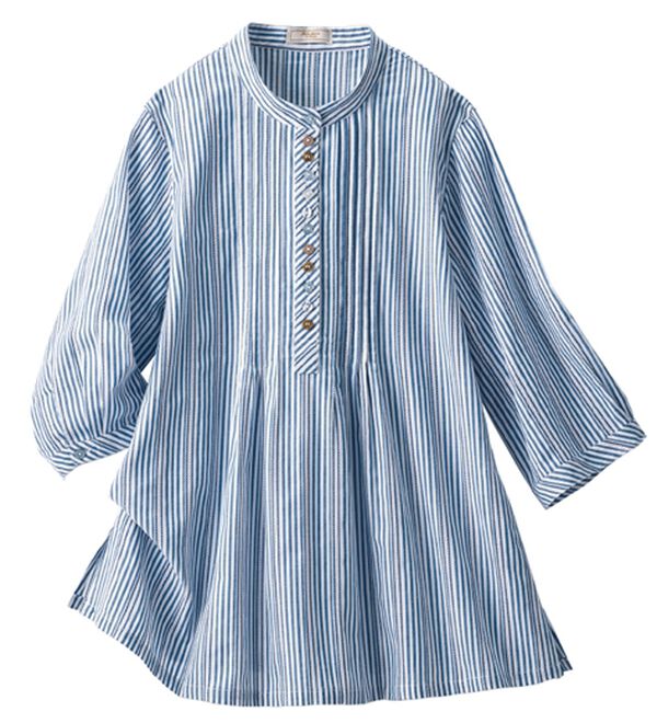 ルフラン（ルフラン）の「【３色組】ドビーストライプブラウス＜ルオナル＞（ブラウス）」｜詳細画像