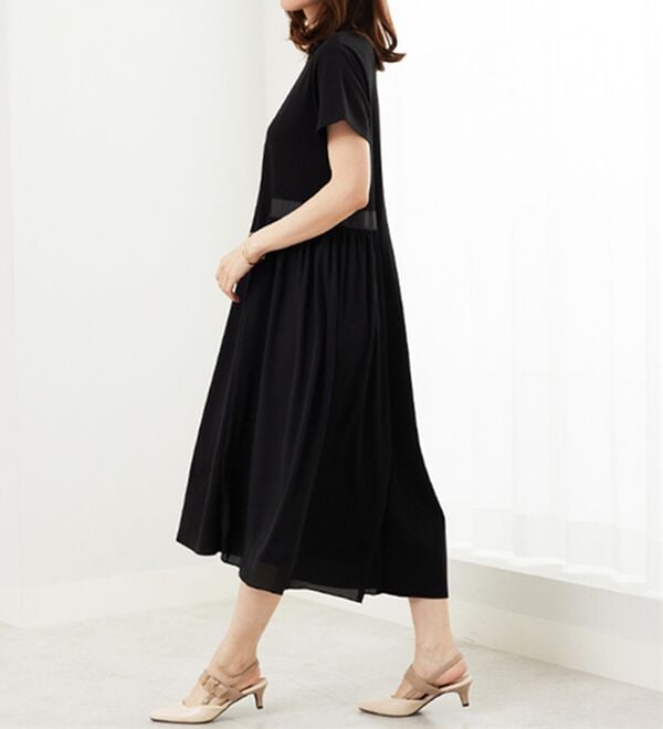 BELLUNA（ベルーナ）の「【Ｌａｇｒｉｌｕａ】サイドシフォン使いギャザー切替ワンピース（その他ワンピース）」｜詳細画像