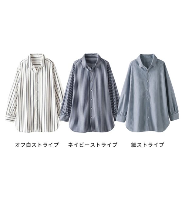 BELLUNA（ベルーナ）の「＜ＳＯＬＯＴＥＸ　Ｒ＞パールボタンチュニック（シャツ）」｜詳細画像