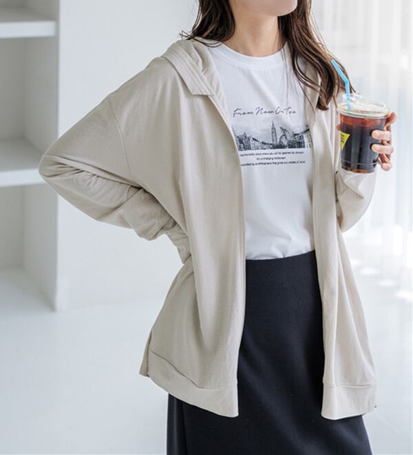 BELLUNA（ベルーナ）の「【接触冷感】絶対に焼けたくない！後プリーツＵＶパーカー（パーカー）」｜詳細画像