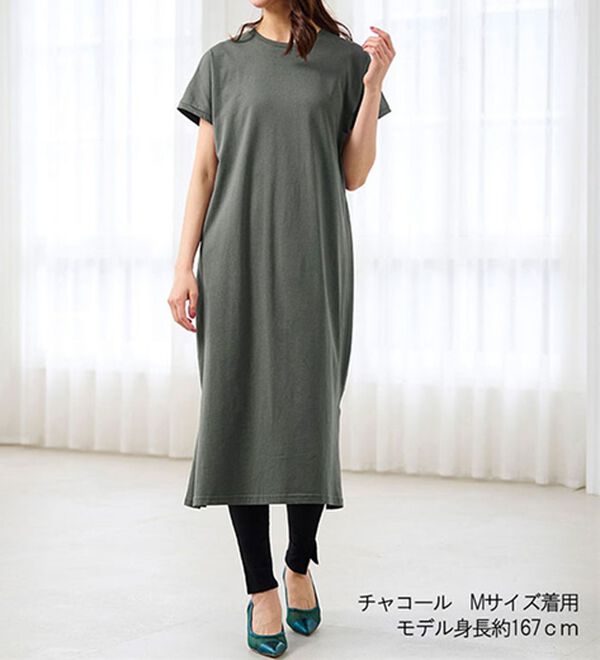 RANAN（ラナン）の「【レギンス付】＜ＢＣ＞綿１００％ひんやりワンピース（その他ワンピース）」｜詳細画像