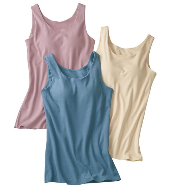 「【３色組】ぬくぬく！なめらかカップ付インナー（ブラトップ・カップ付きインナー）」｜詳細画像