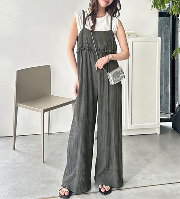 GeeRA（ジーラ）の「フリルデザインサロペット（オールインワン）」｜詳細画像