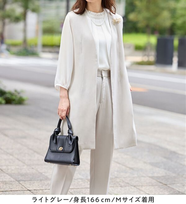 Viola e Viola（ヴィオラ エ ヴィオラ）の「美ラインを叶える！ロングベストセットアップ（パンツスーツ）」｜詳細画像