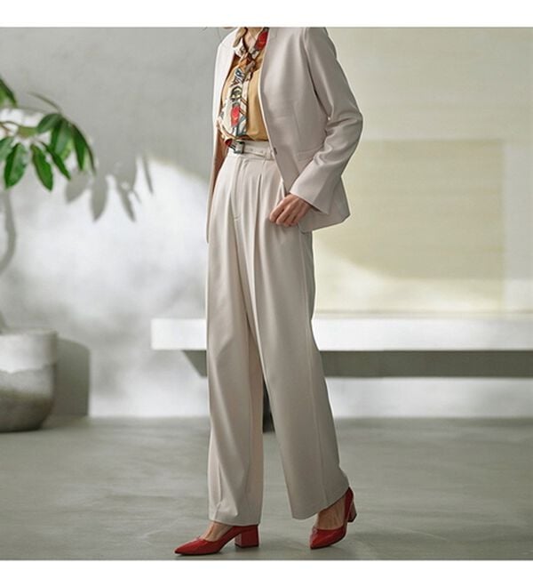 RANAN（ラナン）の「スカーフ付キレイ見えカットソーブラウス（ブラウス）」｜詳細画像