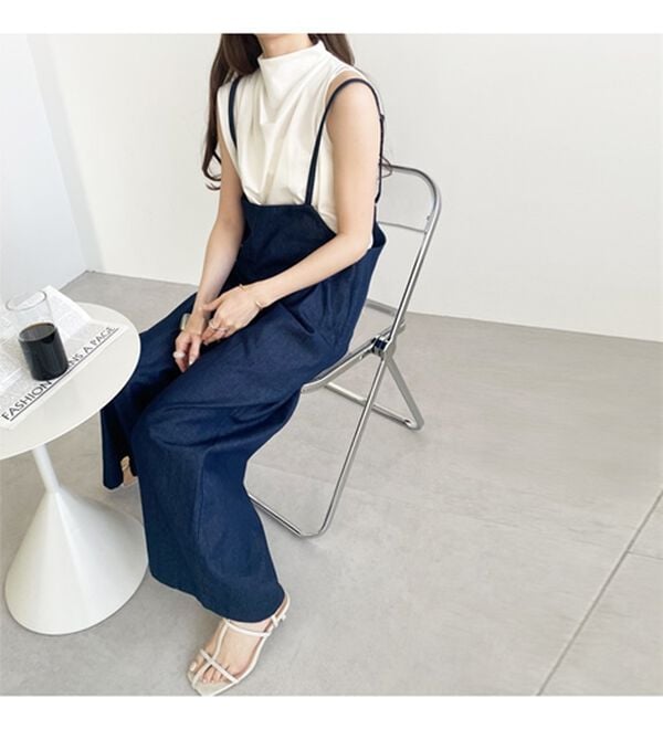 GeeRA（ジーラ）の「サロペットワイドパンツ（オールインワン）」｜詳細画像