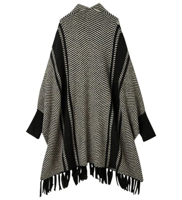 RANAN（ラナン）の「ヘリンボーンポンチョカーデ（ニットカーディガン）」｜詳細画像