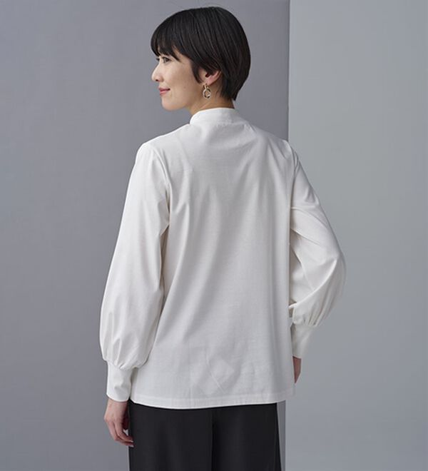 BELLUNA（ベルーナ）の「艶やかコットン１００％プルオーバー（カットソー）」｜詳細画像