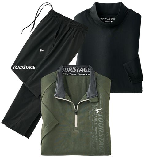 □0731□TOURSTAGE ツアーステージ ゴルフシャツ 半袖 M○ 3点セット