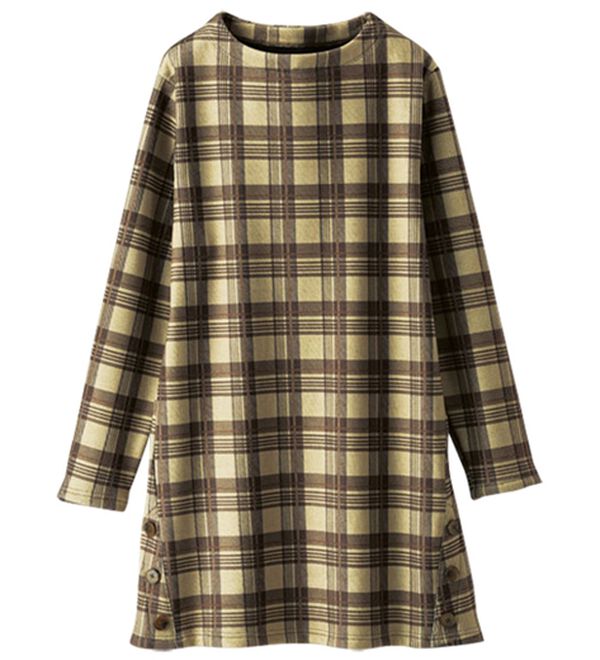 BELLUNA（ベルーナ）の「裏ベロアサイドボタン使いチュニック（チュニック）」｜詳細画像