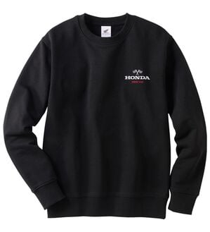 「＜ＨＯＮＤＡ＞さがら刺しゅうトレーナー（メンズトレーナー）」｜ブラック