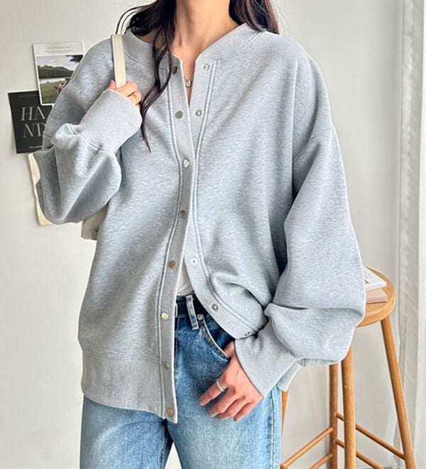 GeeRA（ジーラ）の「前後２ＷＡＹ裏起毛スウェットカーデ（その他カーディガン）」｜詳細画像