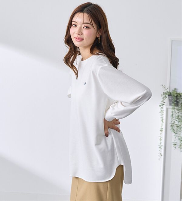 BELLUNA（ベルーナ）の「【ＰＯＬＯ　ＢＣＳ】ミニ裏毛素材デザイントップス（カットソー）」｜詳細画像