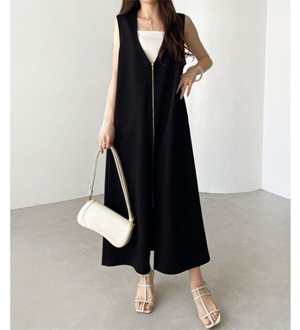 GeeRA（ジーラ）の「３ＷＡＹジップデザインジレワンピース（ジレ）」｜詳細画像