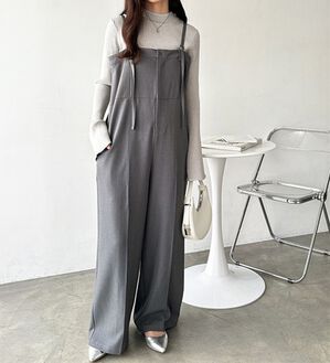 GeeRA（ジーラ）の「ベアサロペット（オールインワン）」｜グレー