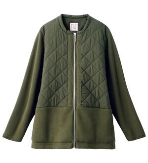 ルフラン（ルフラン）の「車移動にぴったり！異素材ブルゾン（ブルゾン）」｜カーキ