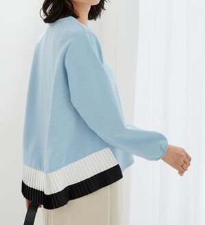 BELLUNA（ベルーナ）の「裾配色プリーツデザインプルオーバー（カットソー）」｜詳細画像