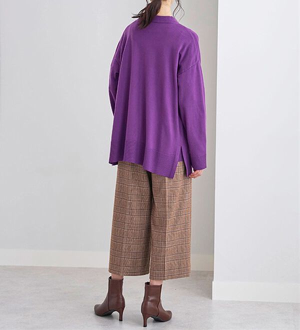 BELLUNA（ベルーナ）の「サマ見え（スーパーウォーム）ウール調センタープレスクロップドパンツ（クロップドパンツ）」｜詳細画像