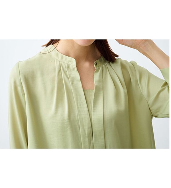 RANAN（ラナン）の「２ＷＡＹネックビンテージサテンブラウス（ブラウス）」｜詳細画像