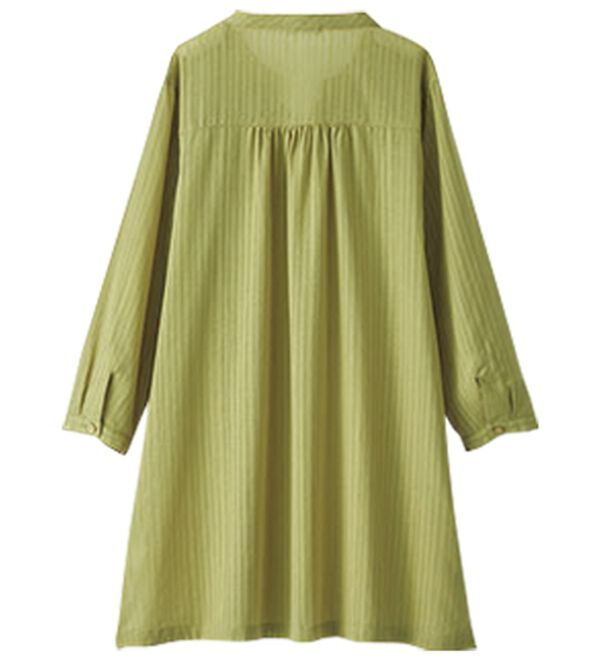 BELLUNA（ベルーナ）の「シアー素材モチーフレース使いシャツチュニック（チュニック）」｜詳細画像