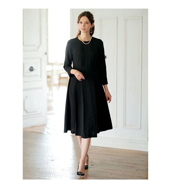 BELLUNA（ベルーナ）の「ラメ入りツイードジャケットワンピースアンサンブル（ワンピースセットスーツ）」｜詳細画像