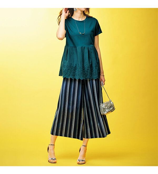 BELLUNA（ベルーナ）の「裾刺しゅうデザインプルオーバー（カットソー）」｜詳細画像