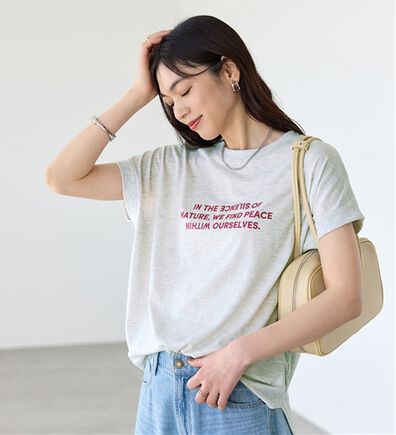 BELLUNA（ベルーナ）の「ひんやリッチコットン大人のゆったりドルマンＴシャツ（カットソー）」