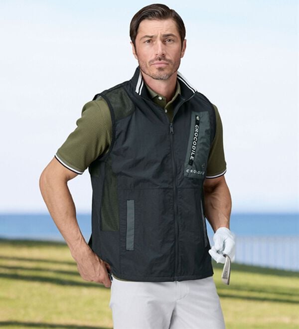 「＜クロコダイル＞エアースルー多機能ベスト（メンズベスト）」｜詳細画像