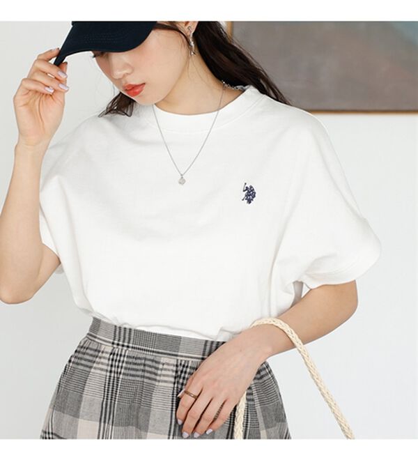 GeeRA（ジーラ）の「【新色追加】【ＵＳ．ＰＯＬＯ．ＡＳＳＮ】綿100％フレンチスリーブＴシャツ（Tシャツ）」｜詳細画像