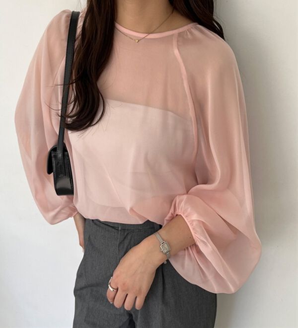 GeeRA（ジーラ）の「バックリボンシアーブラウス（ブラウス）」｜詳細画像