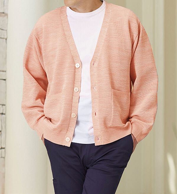 「＜コムルヴァン・オム＞サマーメランジ涼やかカーディガン（メンズカーディガン）」｜詳細画像