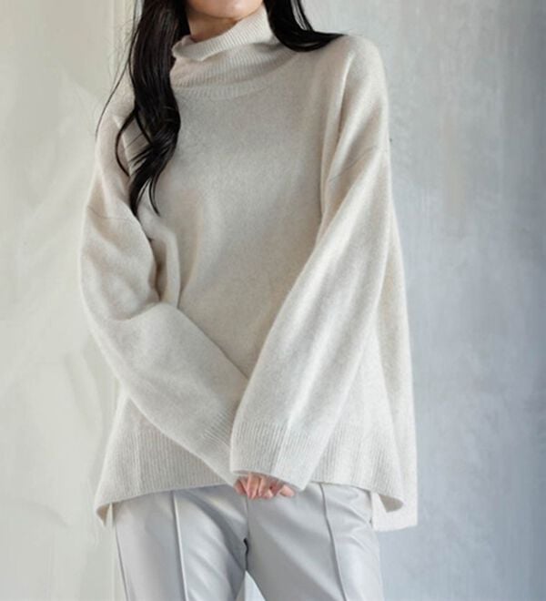 RANAN（ラナン）の「フォックス入りタートルネックニットプルオーバー（ニット・セーター）」｜詳細画像