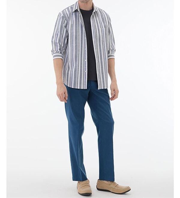 「＜コムルヴァン・オム＞クールリネンイージースラックス（メンズスラックス）」｜詳細画像