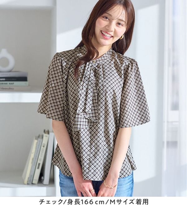 alotta（アロッタ）の「大人上品スカーフタイブラウス（ブラウス）」｜詳細画像