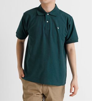 「＜アーノルド　パーマー＞ワンポイント刺しゅう鹿の子ポロシャツ（長袖・半袖）（メンズポロシャツ）」｜ブルーグリーン