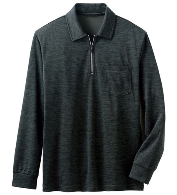 「アクティブハーフジップポロ（メンズポロシャツ）」｜詳細画像