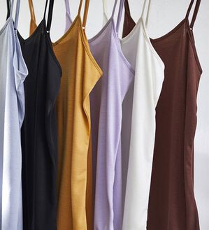 YU'NOW（ユナウ）の「レーヨンブレンド　レイヤードキャミソール（肌着・インナーウェア）」｜詳細画像