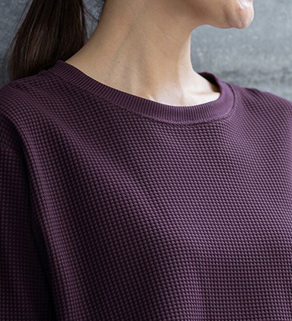 BELLUNA（ベルーナ）の「《快適Ｌａｂ．》 乾きやすい！ドライワッフルプルオーバー（カットソー）」｜詳細画像