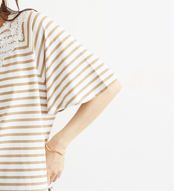 BELLUNA（ベルーナ）の「レース使いポンチョデザインプルオーバー（カットソー）」｜詳細画像