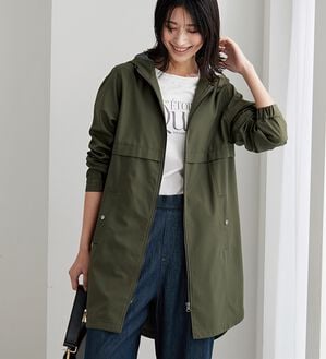 BELLUNA（ベルーナ）の「はっ水加工ボンディング素材ロング丈パーカー（ハーフコート）」｜詳細画像