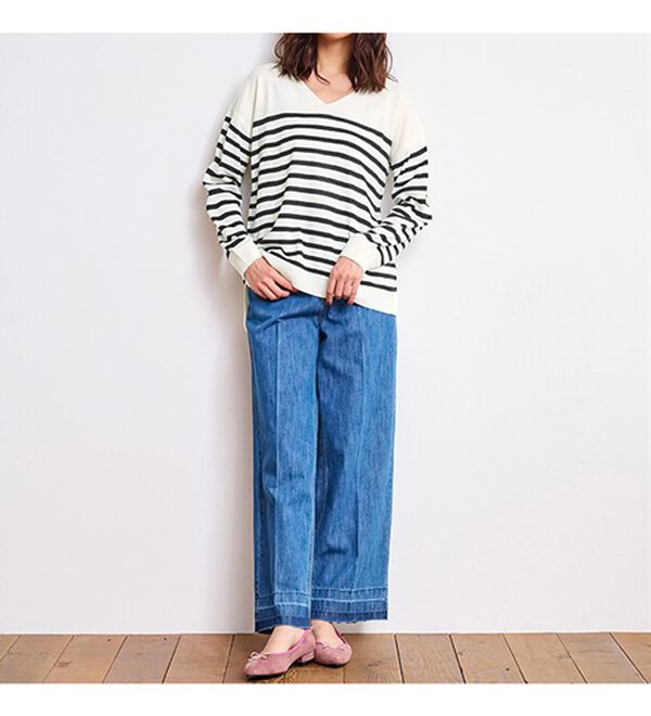 RANAN（ラナン）の「Ｖネックカシミヤタッチニット（ニット・セーター）」｜詳細画像