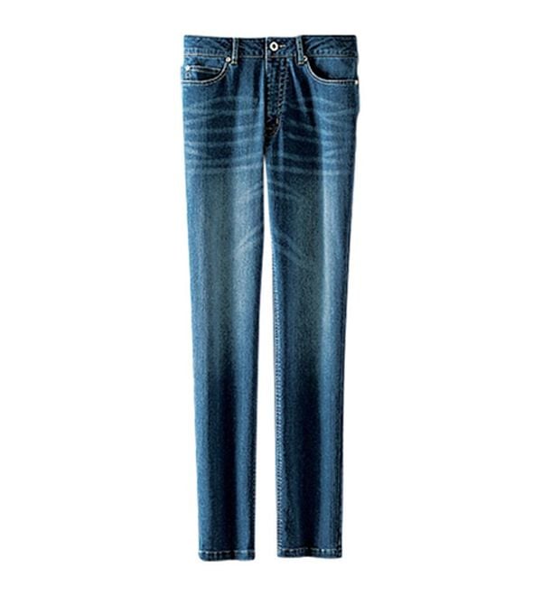 BELLUNA（ベルーナ）の「【暖かデニム】ふんわり裏起毛ストレッチスリムジーンズ（フルレングスパンツ）」｜詳細画像