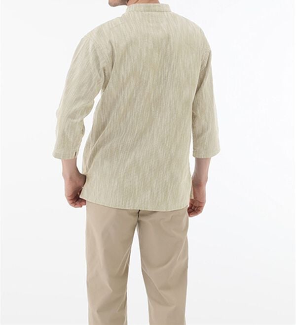 「ざっくり木綿のゆったりリラックスシャツ（メンズシャツ）」｜詳細画像
