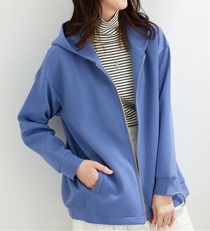 BELLUNA（ベルーナ）の「【快適Ｌａｂ．】とろみ素材裾タックパーカー（パーカー）」｜ライラック