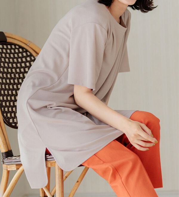 BELLUNA（ベルーナ）の「【接触冷感】かのこ素材タックデザインチュニックワンピース（その他ワンピース）」｜詳細画像