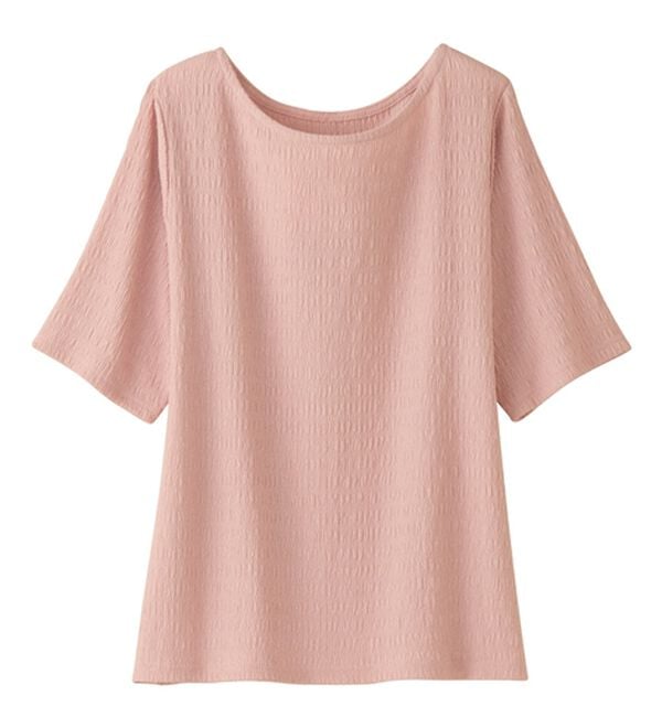 Viola e Viola（ヴィオラ エ ヴィオラ）の「【汗サラ！】Tシャツより上品。きれい見えカットソートップス（カットソー）」｜詳細画像