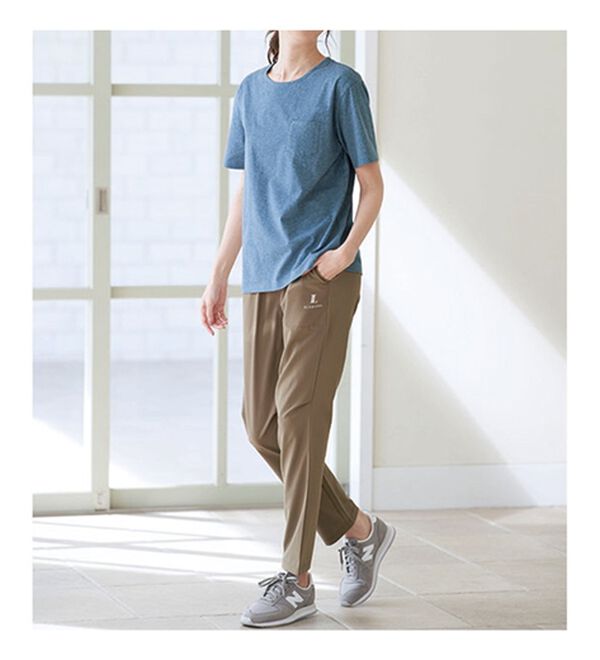 BELLUNA（ベルーナ）の「【ポケット付】綿１００％抗菌防臭汗ジミ対策プルオーバー（Tシャツ）」｜詳細画像